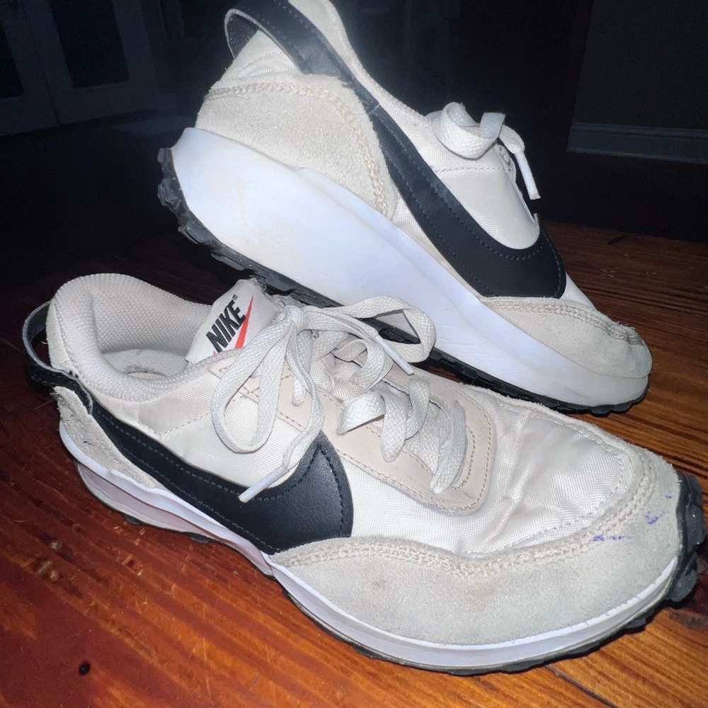 Nike Women’s Cream and Black Sneakers